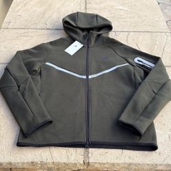 New Nike Tech Fleece Hoodie Jacket Reflective Sequoia Black Men’s M L XXL