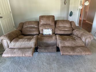 Electric Double Recliner Couch