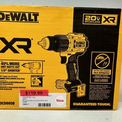 DEWALT DCB805B 20 V MAX XR Li -Ion 1/2” Hammer Drill Tool Only 