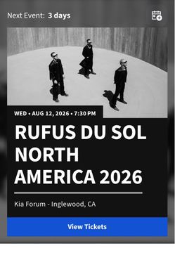 Rufus Du Sol Tickets
