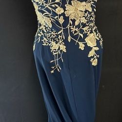 Hand Made Gold And Blue Gown