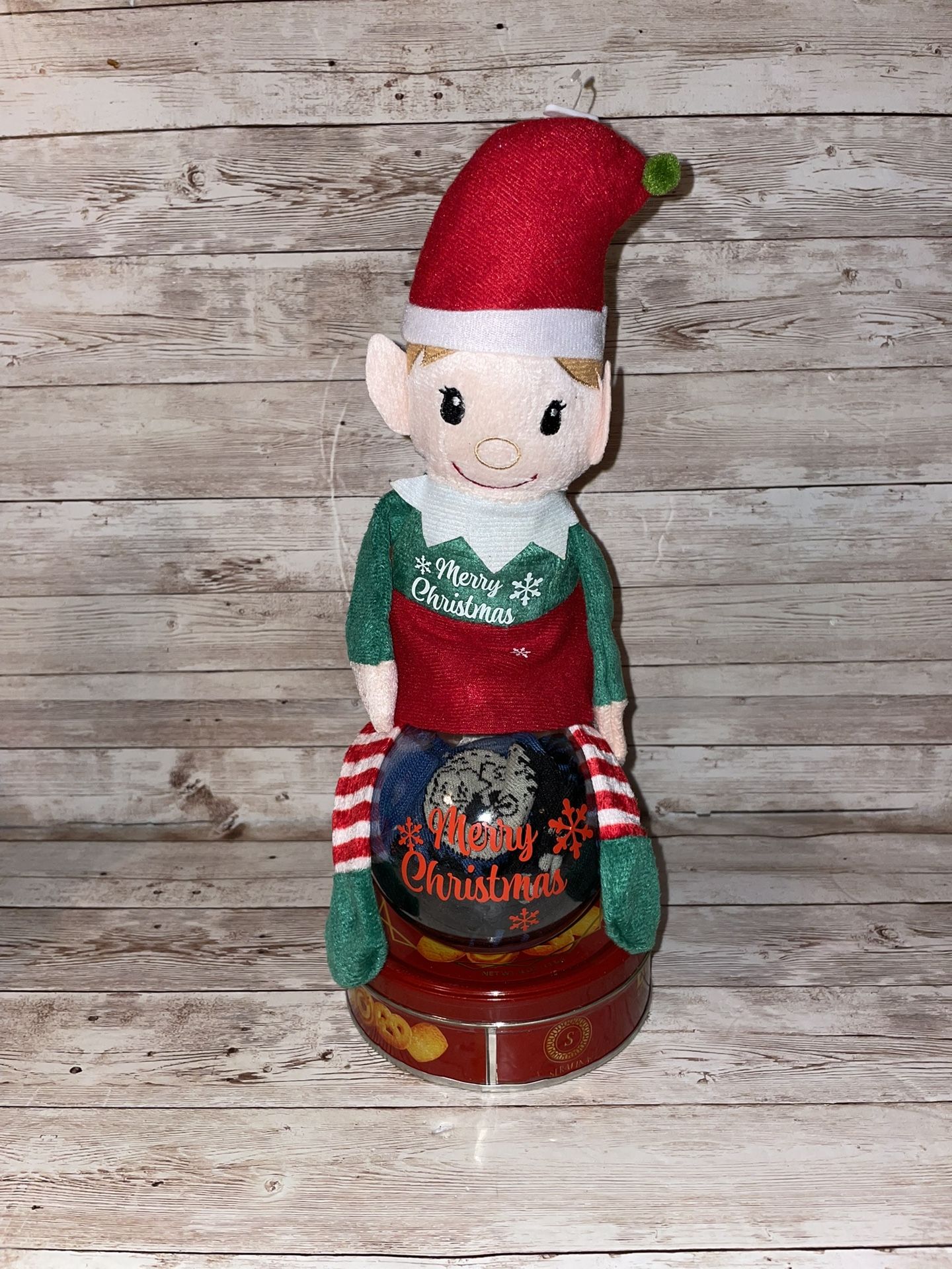 Christmas Elf And Ornament 