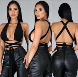 Black wrap top