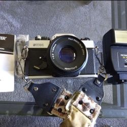 FUJICA STX1 with PROMASTER FA 1000 AUTOMATIC FLASH & MANUAL CAMERA