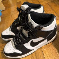 nike dunk high black white panda size 9 men no box