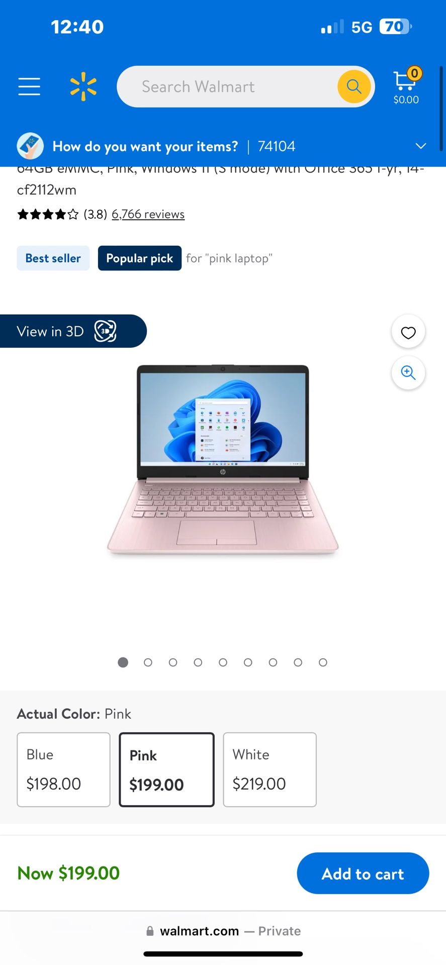 HP Laptop, Pink 