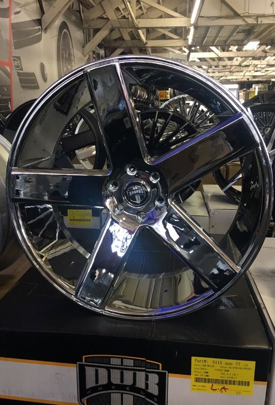 26" inch dub baller chrome wheels and tires