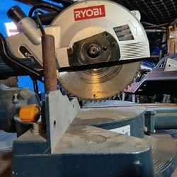 Ryobi 10-inch sliding compound miter saw.