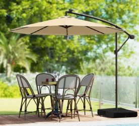 10-foot patio umbrella with weight base new
