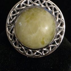 Artisan Crafted Connemara Marble Ring, Size 6