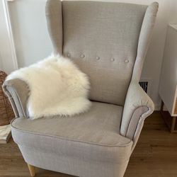 IKEA armchair and ottoman