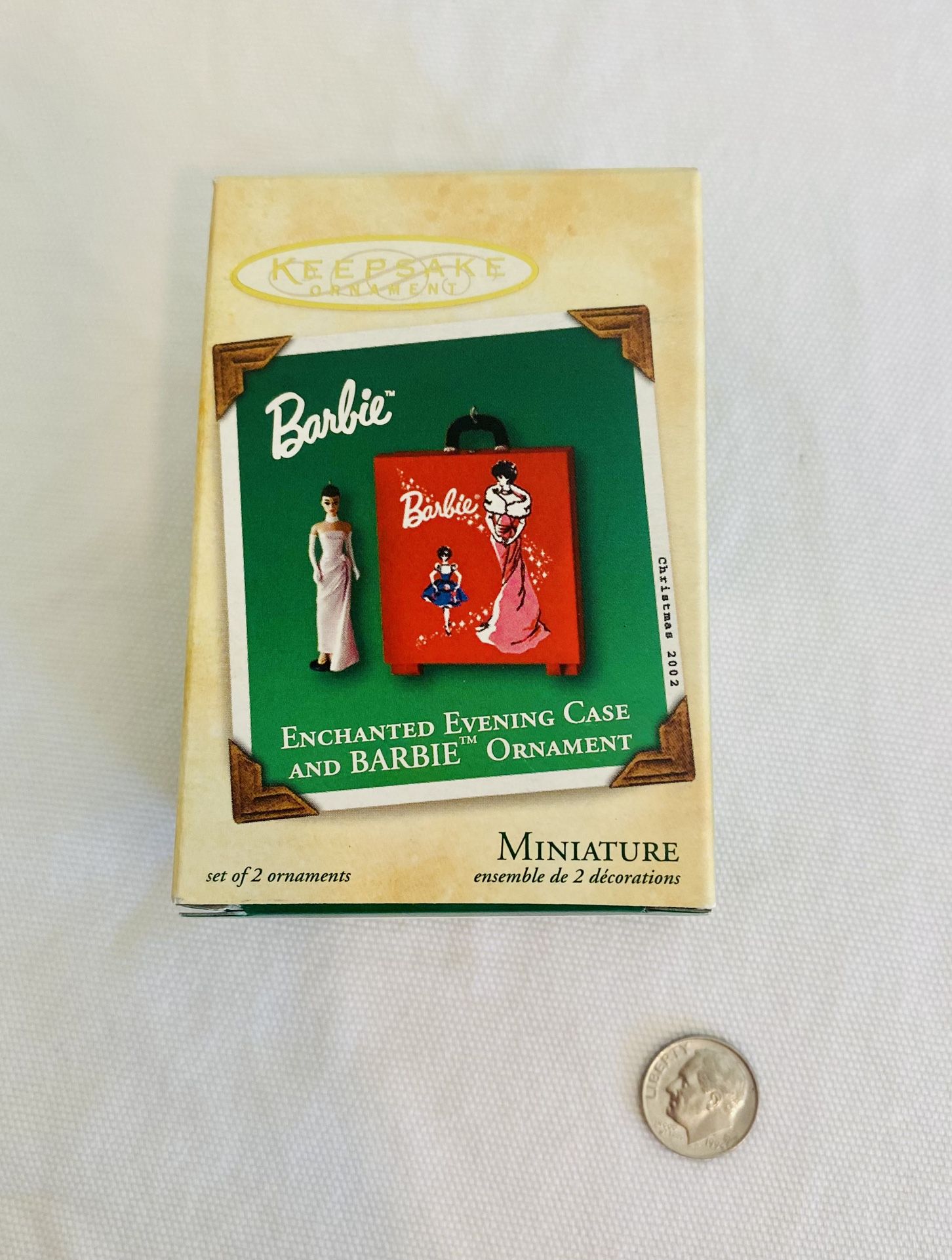  hallmark enchanted evening case and barbie ornament