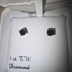 10k Rose Gold Black Diamond Earrings 10k Rose Gold Black Diamond Engagement Ring 