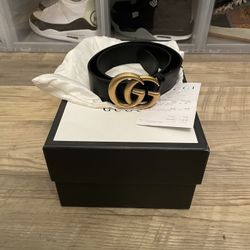 GUCCI DOUBLE G LEATHER BELT FITS SIZE 32-36 Men’s Waist Brand New