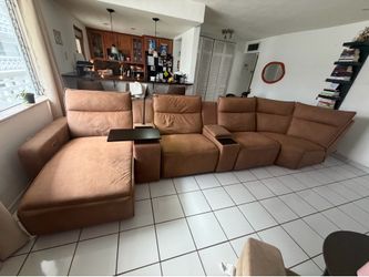 Couch with speaker charger and lamp included