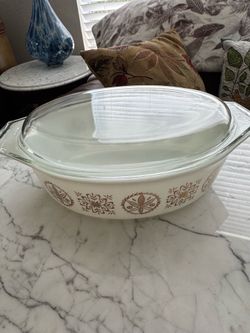 RARE Pyrex Casserole Dish Model 045 Hex Pattern