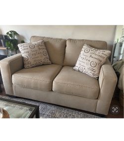 Ashley Furniture Alenya Quartz Loveseat – Beige 61 inch