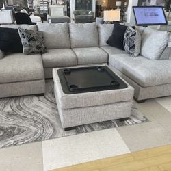 [OM] 🟪 Only $45 initial then take it home 🏡 Brand New Megginson 2 Piece Sectional With Chaise 