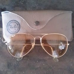 Ray bans shooter yellow tint sunglasses