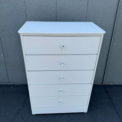 New Chest Five Drawer With Diamond 💎 Crystal Knobs 