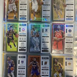 Huge Set of a Total of 108 Season Ticket Basketball Cards