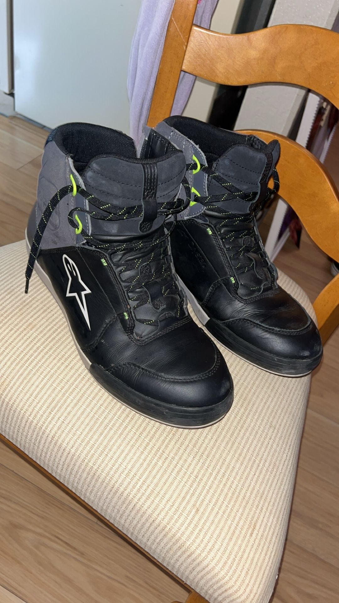 Alpinestars Chrome Drystar Shoes (12.5, Black/Grey/Neon)