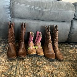 Girls Cowgirl Boots Size 2 And 4