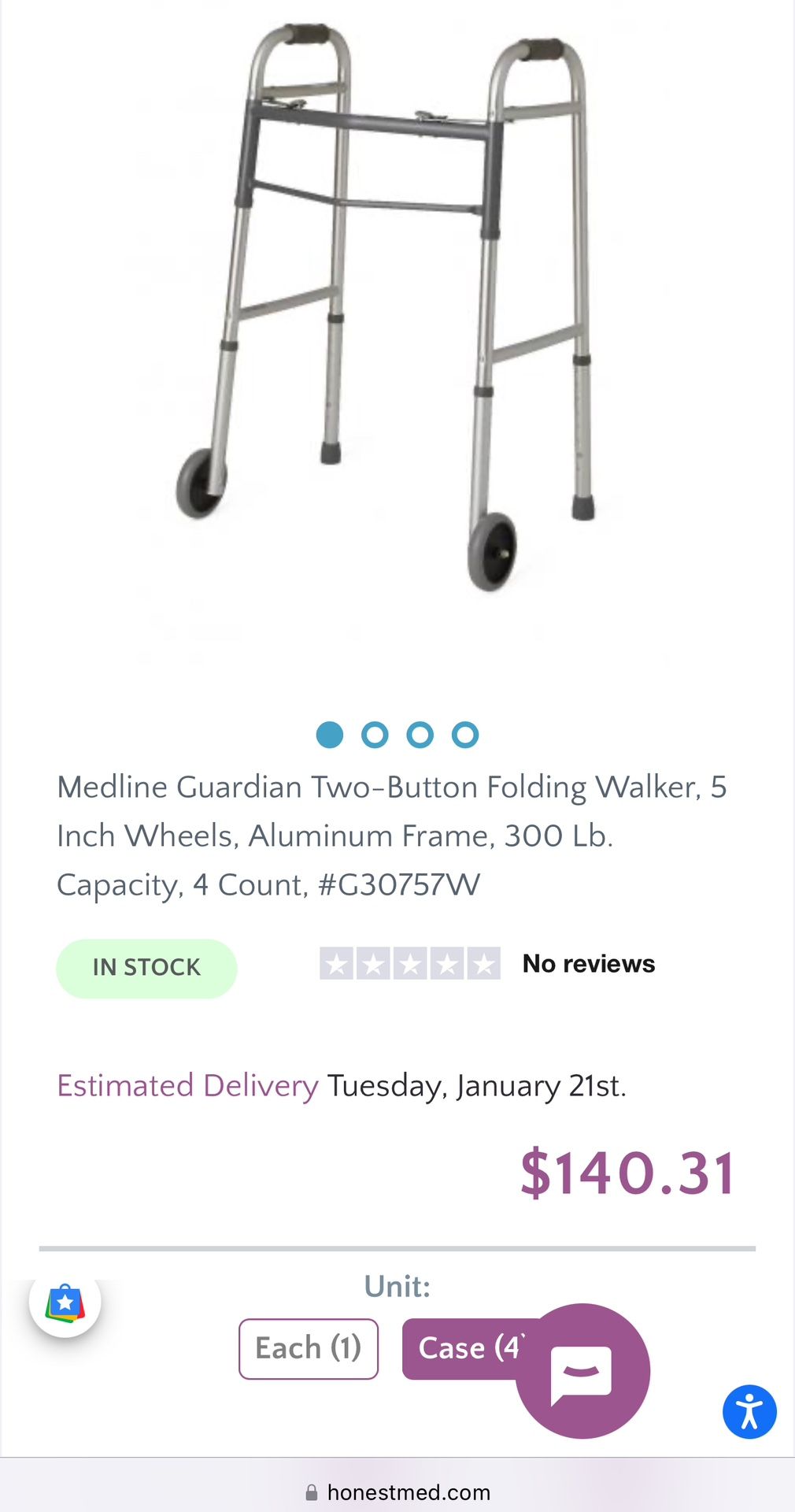 Medline Guardian Walker