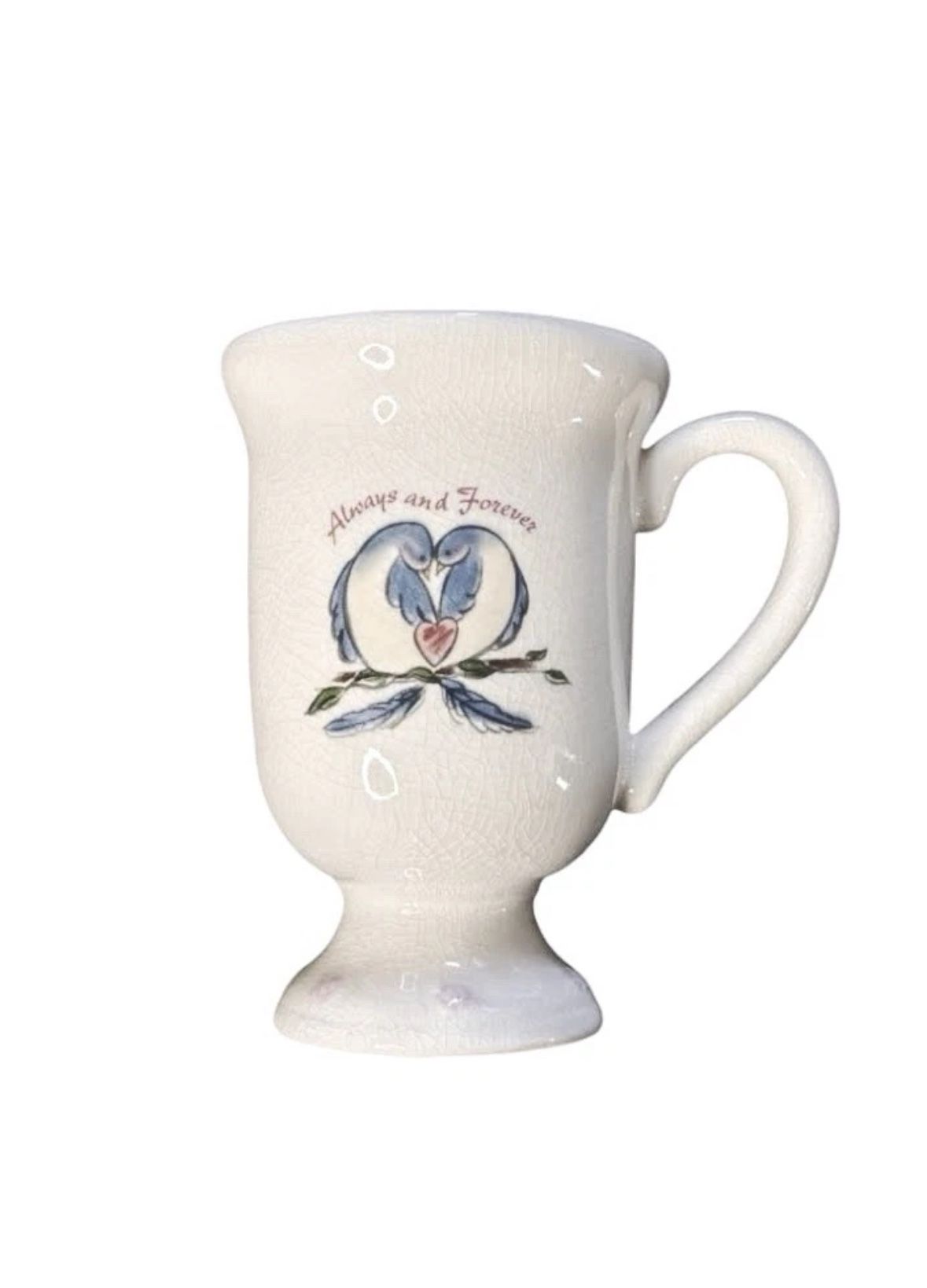 Ceramic “Love Birds” Mug / Rare (One Of A Kind)
