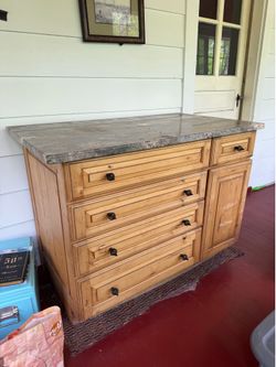 Granite buffet cabinet