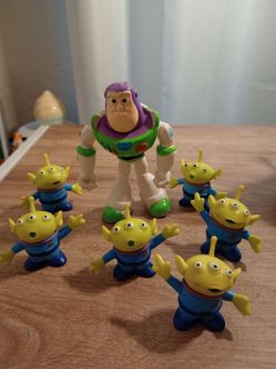 Disney Toy story bendable Buzz with some Aliens