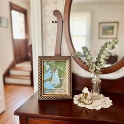 Woman Dipping Her Toes In The Water Painting 