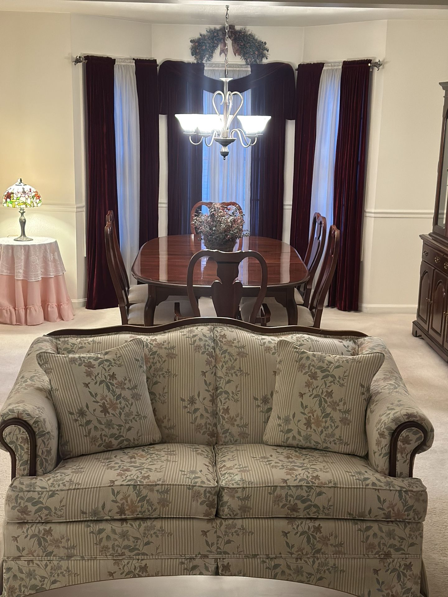 Floral Print Loveseat