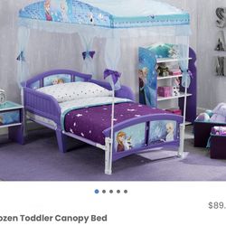 Frozen toddler bed frame with canopy (Mattress sold separately)