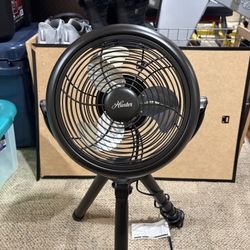 Hunter Metal Tripod Fan in a matte black finish