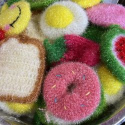 Scrubbies For Kitchen! Cute Designs! Fibra Para Los Trastes