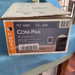 Cadet Com-pak 1000watts 240 Volts Wall Heater  Brand New Open Box