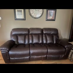 Leather Sofa And Recliner 