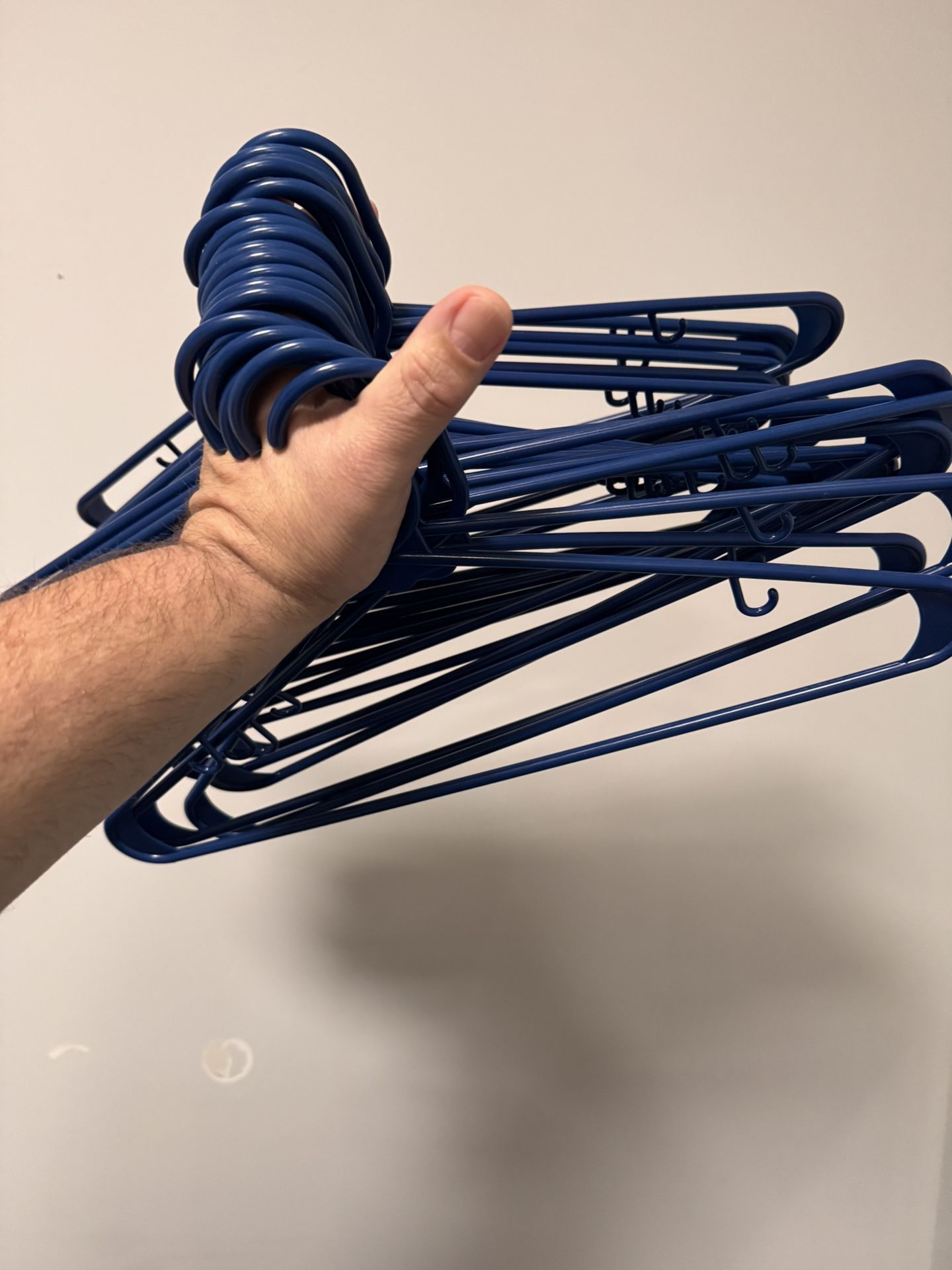 24 Dark Blue Plastic Hangers