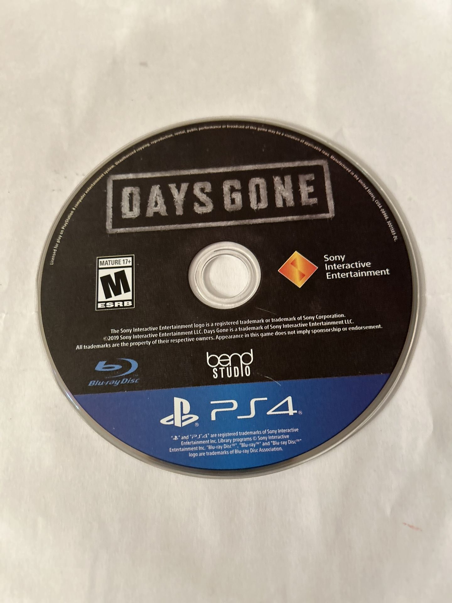 Days Gone PS4 Game Disc Only