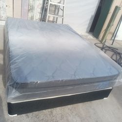 New queen pillowtop mattress and box spring