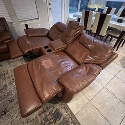Leather Couch Electric 