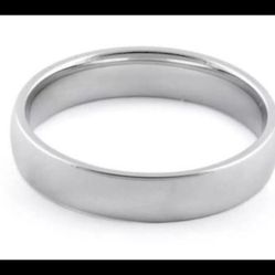 New- Sterling Silver Wedding Band 4mm, Size 7