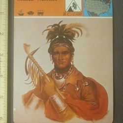 1979 Panarizon Seneca Indian Warriors Chief Ki-on-twog-ki Brave Agile In Battle Large Over-sized Card Collectible Vintage Italy