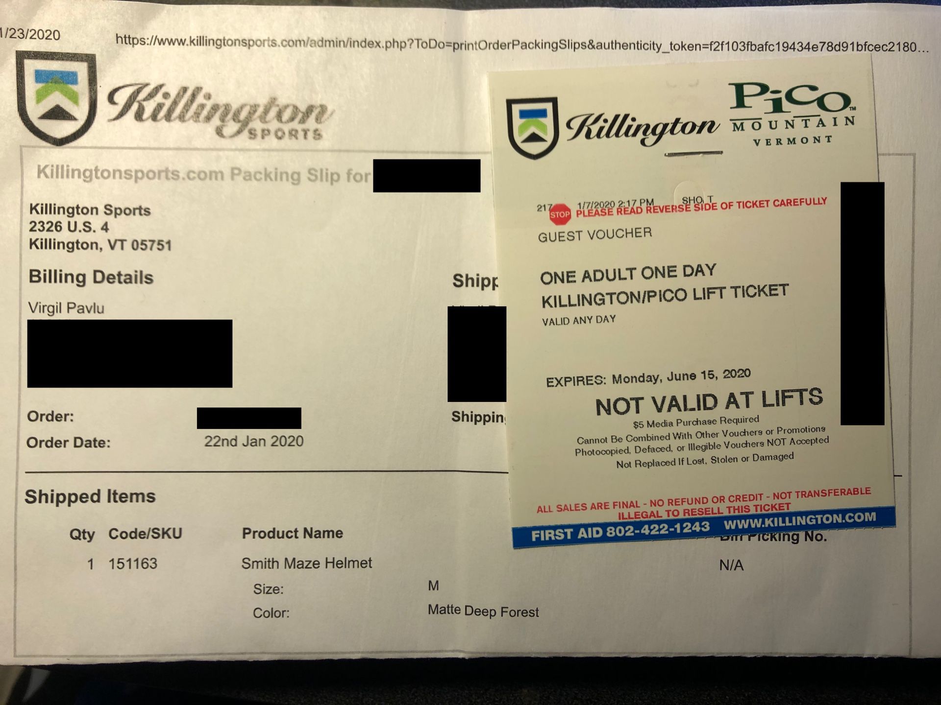 Killington lift ticket