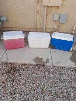 Ice Chest Coolers Igloo Coleman Rubbermaid $10-$13 each See All Photos Read Description