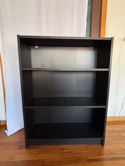 Black 3 Shelf Bookshelf