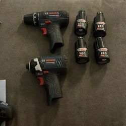 Bosch Drill, Impact Combo. Charger Included(not Pictured)12v Max