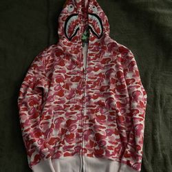 Pink Bape Hoodie Large New