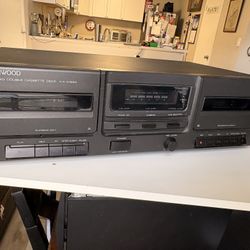 Kenwood KX-W594 Stereo Double Cassette Deck Dolby NR Dubbing - AS IS